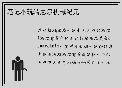 笔记本玩转尼尔机械纪元